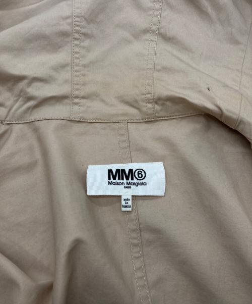 MM6 Maison Margiela（エムエムシックスメゾンマルジェラ）MM6 Maison Margiela (エムエムシックスメゾンマルジェラ) Long Flared Hooded Parka/ロング　フレアード　フーデッドパーカー ベージュ サイズ:42の古着・服飾アイテム