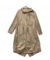 MM6 Maison Margiela（エムエムシックスメゾンマルジェラ）の古着「Long Flared Hooded Parka/ロング　フレアード　フーデッドパーカー」｜ベージュ