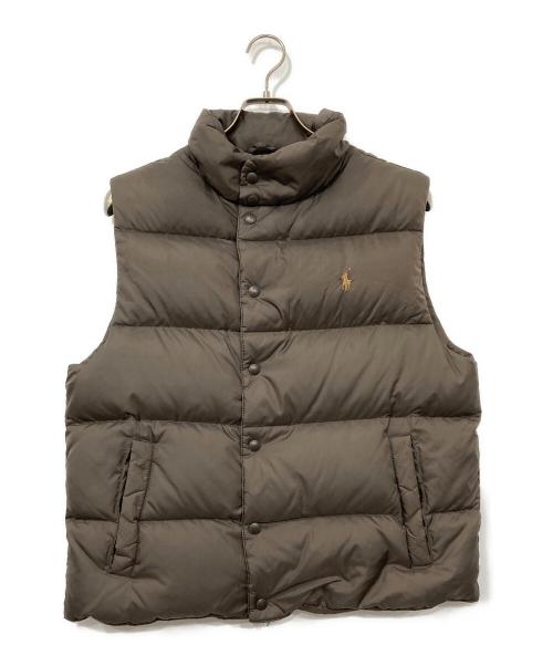 POLO RALPH LAUREN（ポロ・ラルフローレン）POLO RALPH LAUREN (ポロ・ラルフローレン) ダウンベスト グリーン サイズ:Lの古着・服飾アイテム