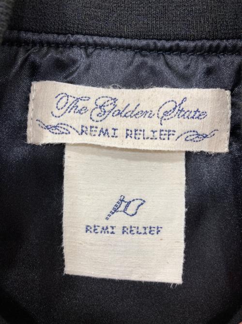 REMI RELIEF（レミレリーフ）REMI RELIEF (レミレリーフ) MA-1 フライトジャケット ブルゾン ブラック サイズ:Lの古着・服飾アイテム