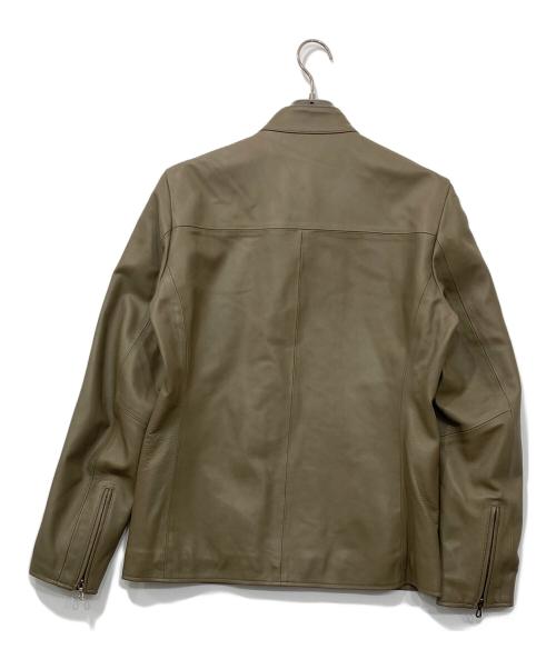 SHIPS（シップス）SHIPS (シップス) ラムレザー シングルライダース ジャケット ベージュ サイズ:ＸＬの古着・服飾アイテム