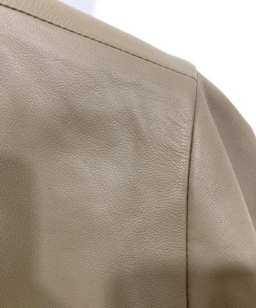SHIPS（シップス）SHIPS (シップス) ラムレザー シングルライダース ジャケット ベージュ サイズ:ＸＬの古着・服飾アイテム