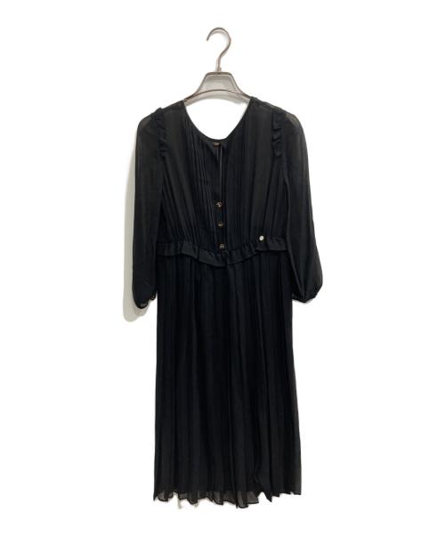 MUVEIL（ミュベール）MUVEIL (ミュベール) シルクドレス ブラック サイズ:36の古着・服飾アイテム