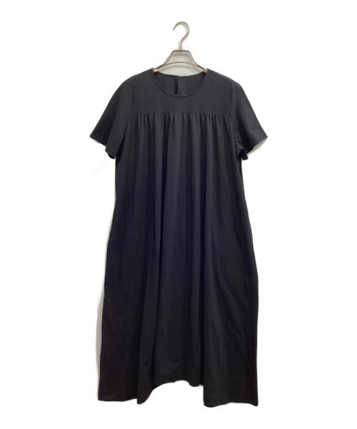 MACKINTOSH LONDON（マッキントッシュ ロンドン）MACKINTOSH LONDON (マッキントッシュ ロンドン) シアサッカーワンピース ブラック サイズ:44の古着・服飾アイテム