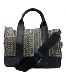 MARC JACOBS（マークジェイコブズ）の古着「THE MONOGRAM DUFFLE BAG/ザ モノグラム ダッフル バッグ ショルダー」｜ブラック×グレー