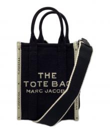 MARC JACOBS（マークジェイコブズ）の古着「THE JACQUARD MINI TOTE/ジャガード ミニトートバッグ」｜ブラック×ホワイト