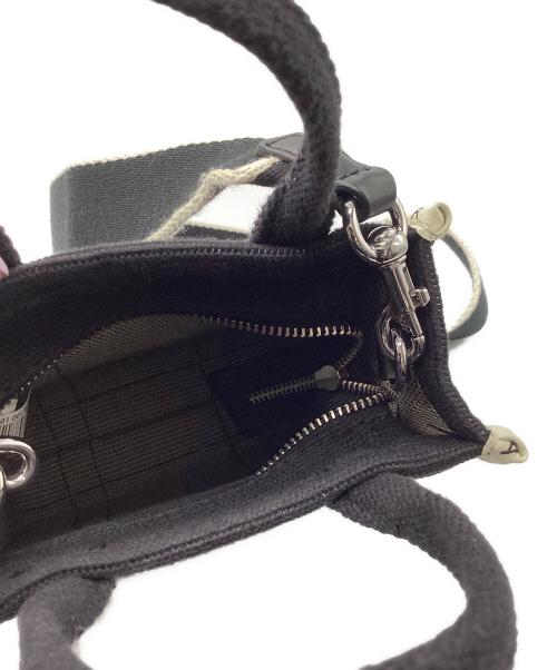 MARC JACOBS（マークジェイコブズ）MARC JACOBS (マークジェイコブズ) THE JACQUARD MINI TOTE/ジャガード ミニトートバッグ ブラック×ホワイトの古着・服飾アイテム