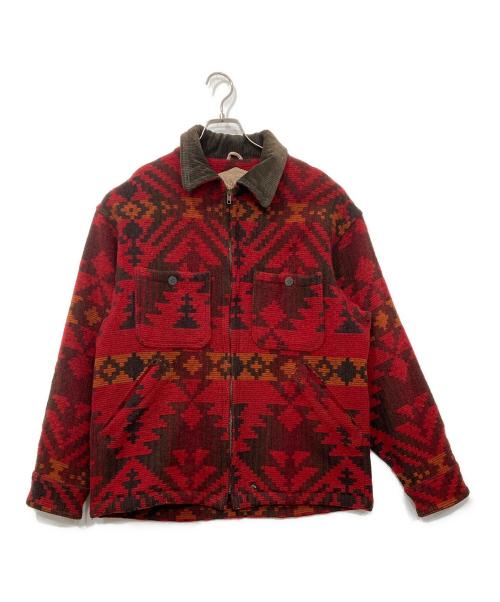 WOOLRICH（ウールリッチ）WOOLRICH (ウールリッチ) ネイティブ柄ジャケット レッド サイズ:Mの古着・服飾アイテム