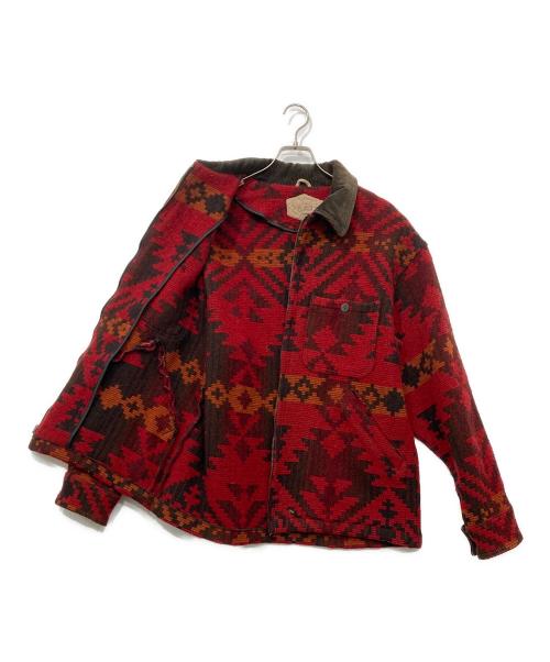 WOOLRICH（ウールリッチ）WOOLRICH (ウールリッチ) ネイティブ柄ジャケット レッド サイズ:Mの古着・服飾アイテム