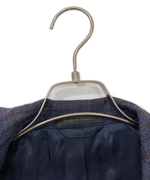 LAUREN RALPH LAUREN（ローレンラルフローレン）LAUREN RALPH LAUREN (ローレンラルフローレン) エルボーパッチ チェックテーラードジャケット ネイビー サイズ:不明の古着・服飾アイテム