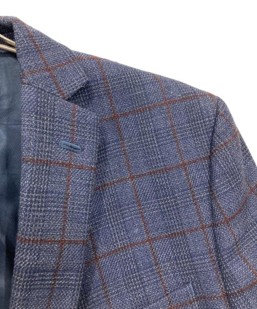 LAUREN RALPH LAUREN（ローレンラルフローレン）LAUREN RALPH LAUREN (ローレンラルフローレン) エルボーパッチ チェックテーラードジャケット ネイビー サイズ:不明の古着・服飾アイテム