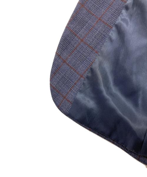 LAUREN RALPH LAUREN（ローレンラルフローレン）LAUREN RALPH LAUREN (ローレンラルフローレン) エルボーパッチ チェックテーラードジャケット ネイビー サイズ:不明の古着・服飾アイテム
