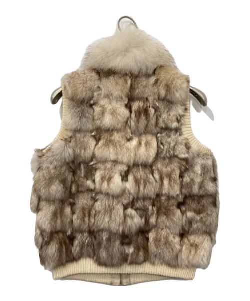 GRACE CONTINENTAL（（グレースコンチネンタル）GRACE CONTINENTAL (（グレースコンチネンタル) フォックスファーベスト ブラウン サイズ:36の古着・服飾アイテム