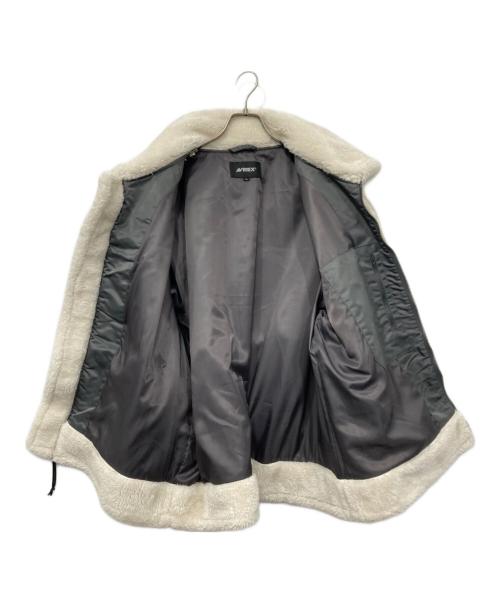 AVIREX（アヴィレックス）AVIREX (アヴィレックス) RETORO BOA B-3 フリースジャケット/レトロボア B-3 フリースジャケット ホワイト サイズ:2Lの古着・服飾アイテム
