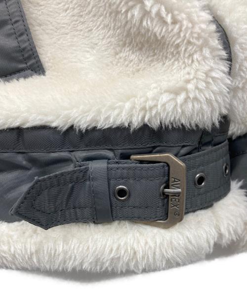 AVIREX（アヴィレックス）AVIREX (アヴィレックス) RETORO BOA B-3 フリースジャケット/レトロボア B-3 フリースジャケット ホワイト サイズ:2Lの古着・服飾アイテム