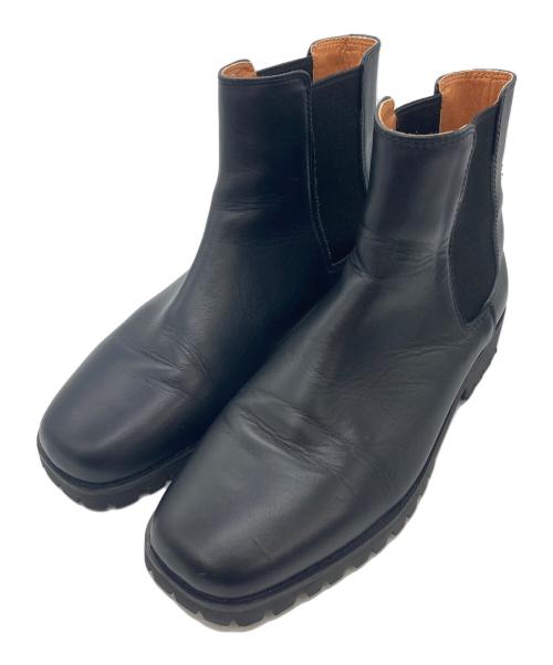 molle shoes（モールシューズ）molle shoes (モールシューズ) スクエアトゥサイドゴアブーツ ブラック サイズ:US7の古着・服飾アイテム