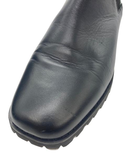 molle shoes（モールシューズ）molle shoes (モールシューズ) スクエアトゥサイドゴアブーツ ブラック サイズ:US7の古着・服飾アイテム