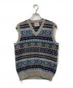 Jamieson’s Knitwearジャミーソンズニットウェア）の古着「フェアアイルニットベスト」｜グレー