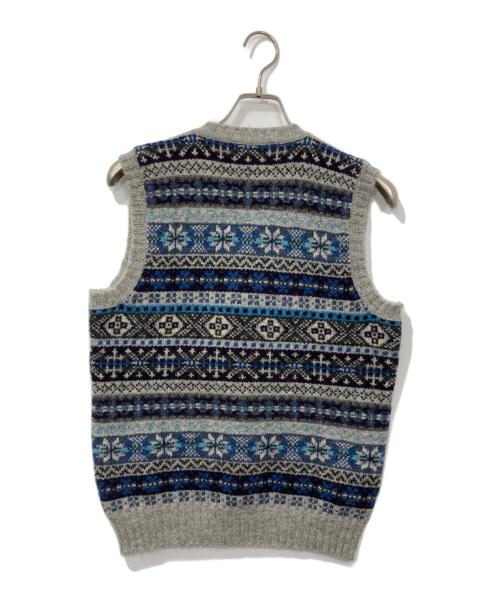 Jamieson’s Knitwear（ジャミーソンズニットウェア）Jamieson’s Knitwear (ジャミーソンズニットウェア) フェアアイルニットベスト グレー サイズ:Mの古着・服飾アイテム