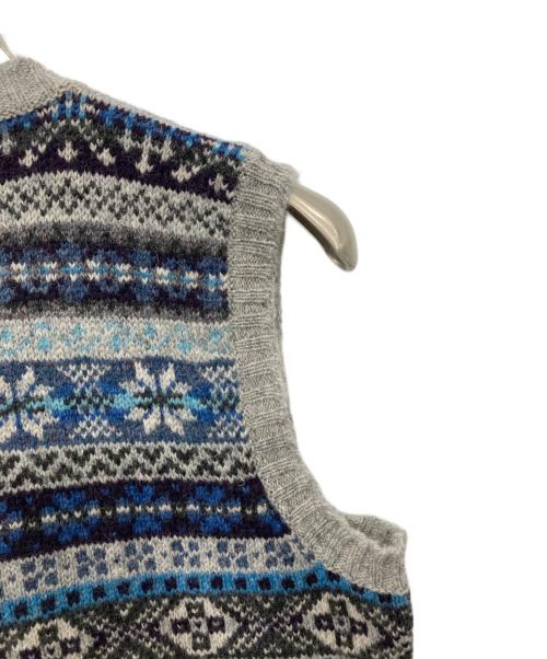 Jamieson’s Knitwear（ジャミーソンズニットウェア）Jamieson’s Knitwear (ジャミーソンズニットウェア) フェアアイルニットベスト グレー サイズ:Mの古着・服飾アイテム