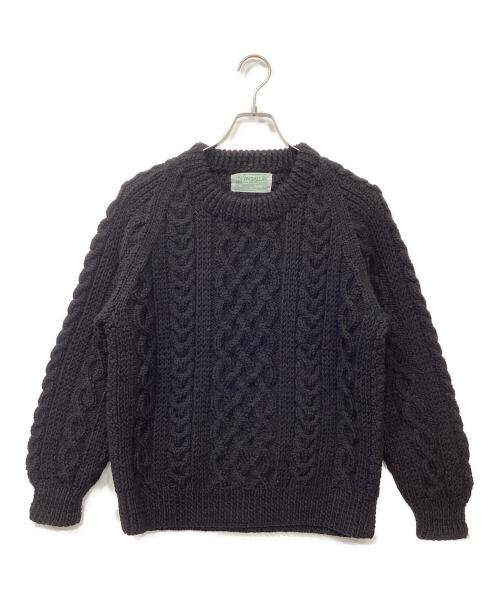 INVERALLAN（インバーアラン）INVERALLAN (インバーアラン) フィッシャーマンニット ブラック サイズ:記載なしの古着・服飾アイテム