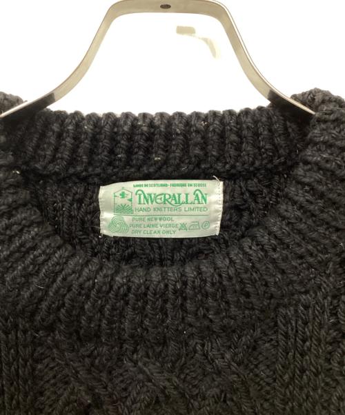 INVERALLAN（インバーアラン）INVERALLAN (インバーアラン) フィッシャーマンニット ブラック サイズ:記載なしの古着・服飾アイテム