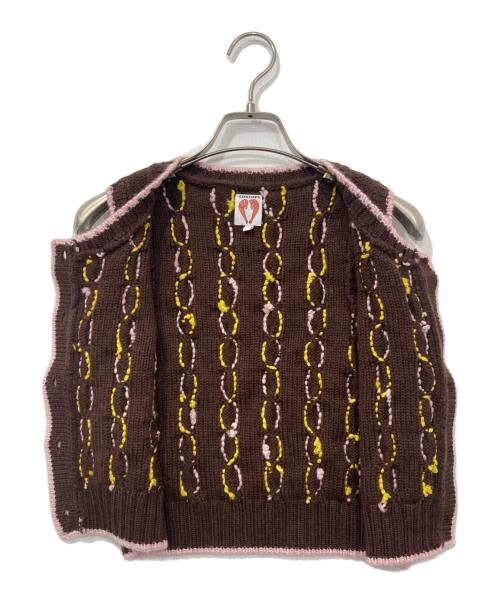 shrimps（シュリンプス）shrimps (シュリンプス) ステッチデザインベスト ブラウン サイズ:6の古着・服飾アイテム