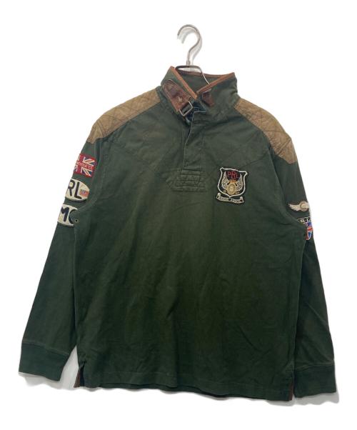 POLO RALPH LAUREN（ポロ・ラルフローレン）POLO RALPH LAUREN (ポロ・ラルフローレン) モーターサイクル ラガーシャツ グリーン サイズ:XLの古着・服飾アイテム