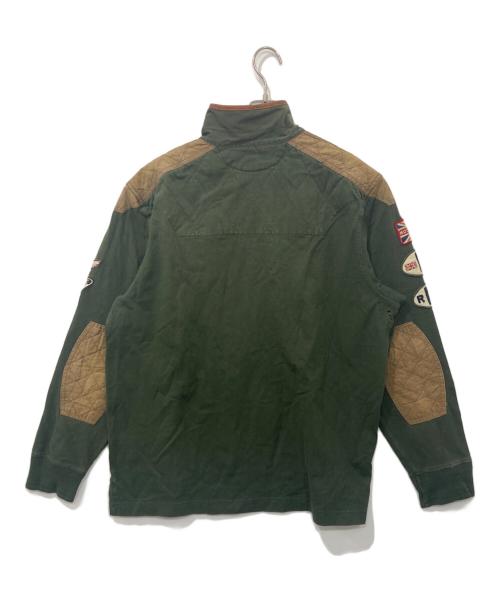 POLO RALPH LAUREN（ポロ・ラルフローレン）POLO RALPH LAUREN (ポロ・ラルフローレン) モーターサイクル ラガーシャツ グリーン サイズ:XLの古着・服飾アイテム