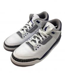 NIKE（ナイキ）の古着「AIR JORDAN 3 RETRO WHITE/MIDNIGHT NAVY/エア　ジョーダン3　レトロ　ホワイト/ミッドナイト　ネイビー」｜ホワイト×ネイビー