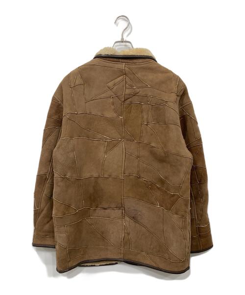 HAI SPORTING GEAR（ハイスポーツギア）HAI SPORTING GEAR (ハイスポーツギア) パッチワークデザインムートンジャケット ブラウン サイズ:Mの古着・服飾アイテム
