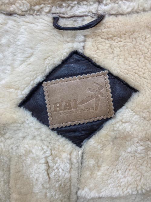HAI SPORTING GEAR（ハイスポーツギア）HAI SPORTING GEAR (ハイスポーツギア) パッチワークデザインムートンジャケット ブラウン サイズ:Mの古着・服飾アイテム