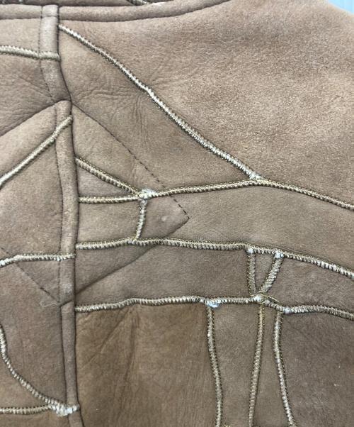 HAI SPORTING GEAR（ハイスポーツギア）HAI SPORTING GEAR (ハイスポーツギア) パッチワークデザインムートンジャケット ブラウン サイズ:Mの古着・服飾アイテム