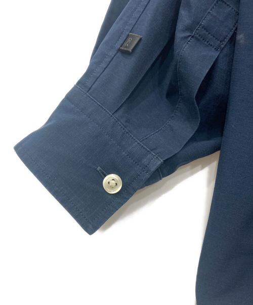 DAIWA PIER39（ダイワ ピア39）DAIWA PIER39 (ダイワ ピア39) TECH BAND COLLAR SHIRT/テックバンドカラーシャツ ネイビー サイズ:Lの古着・服飾アイテム