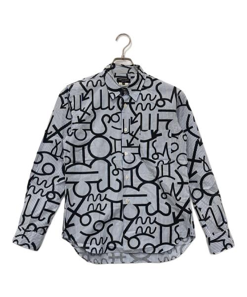 COMME des GARCONS HOMME PLUS（コムデギャルソンオムプリュス）COMME des GARCONS HOMME PLUS (コムデギャルソンオムプリュス) ストライプシャツ ブルー サイズ:XSの古着・服飾アイテム