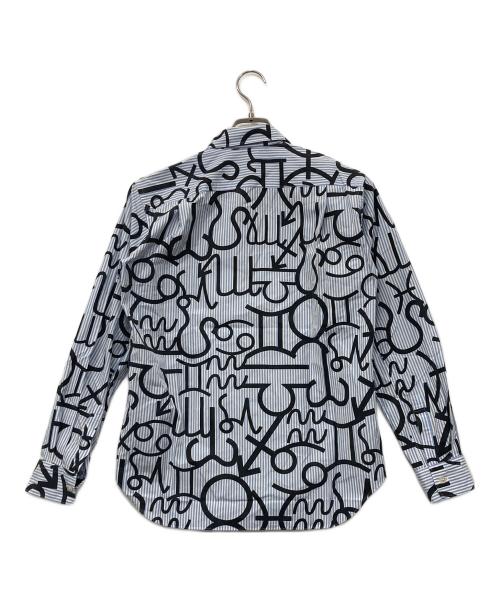 COMME des GARCONS HOMME PLUS（コムデギャルソンオムプリュス）COMME des GARCONS HOMME PLUS (コムデギャルソンオムプリュス) ストライプシャツ ブルー サイズ:XSの古着・服飾アイテム