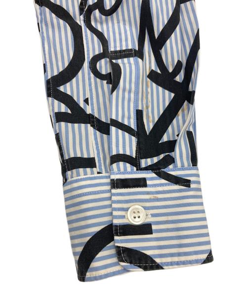 COMME des GARCONS HOMME PLUS（コムデギャルソンオムプリュス）COMME des GARCONS HOMME PLUS (コムデギャルソンオムプリュス) ストライプシャツ ブルー サイズ:XSの古着・服飾アイテム