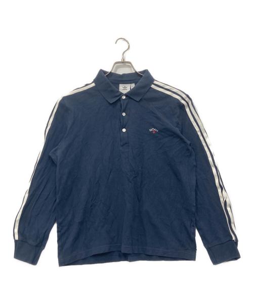 adidas（アディダス）adidas (アディダス) Noah (ノア) NOAH POLO LS/ポロシャツ ネイビー サイズ:Lの古着・服飾アイテム