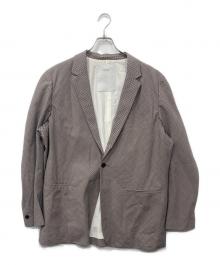 OVERCOAT（オーバーコート）の古着「チェックロングジャケット」｜ブラウン×ネイビー