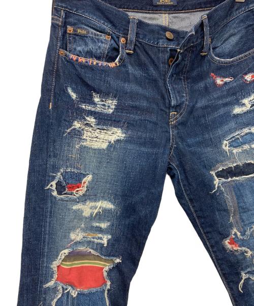 POLO RALPH LAUREN（ポロ・ラルフローレン）POLO RALPH LAUREN (ポロ・ラルフローレン) AVERY BOYFRIEND デニムパンツ/エンブリィ　ボーイフレンド　デニムパンツ インディゴ サイズ:27の古着・服飾アイテム