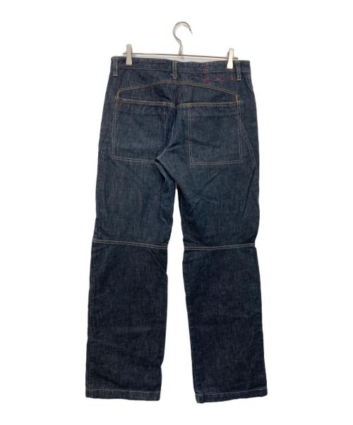 MARITHE+FRANCOIS GIRBAUD（マリテフランソワジルボー）MARITHE+FRANCOIS GIRBAUD (マリテフランソワジルボー) 変形デニムパンツ インディゴ サイズ:Ｌの古着・服飾アイテム