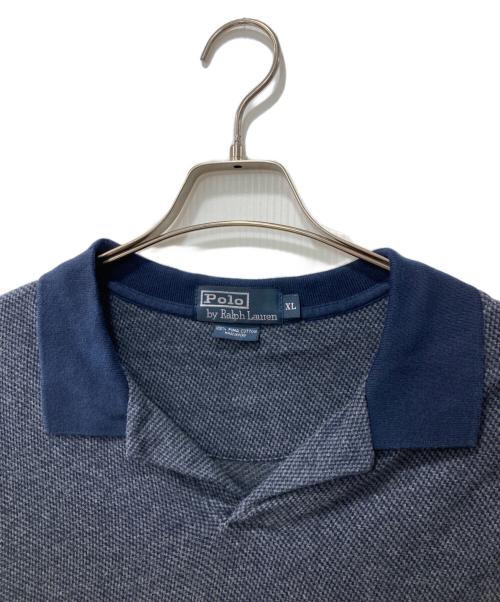 POLO RALPH LAUREN（ポロ・ラルフローレン）POLO RALPH LAUREN (ポロ・ラルフローレン) ピマコットン スキッパーポロシャツ グレー サイズ:XLの古着・服飾アイテム
