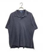 POLO RALPH LAURENポロ・ラルフローレン）の古着「総柄スキッパーポロシャツ」｜ネイビー