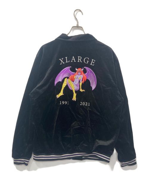 X-LARGE（エクストララージ）X-LARGE (エクストララージ) EMBROIDERY SUCCUBUS SOUVENIR JACKET/エンブロイダリー サキュバス スーベニアジャケット ブラック サイズ:XL 未使用品の古着・服飾アイテム