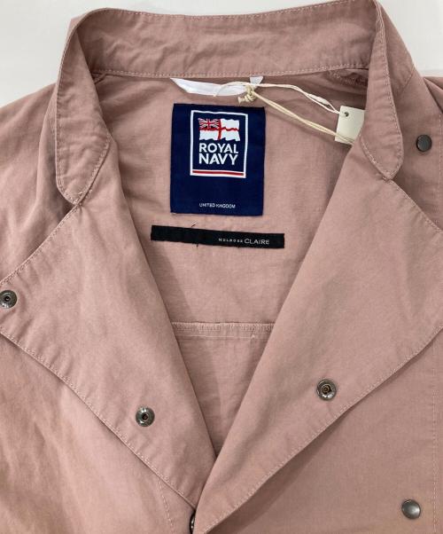 ROYAL NAVY（ロイヤルネイビー）ROYAL NAVY (ロイヤルネイビー) MELROSE claire (メルローズクレール) シェフジャケット ピンク サイズ:Fの古着・服飾アイテム