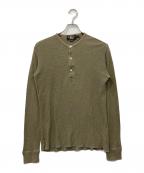RRLダブルアールエル）の古着「ヘンリーネックカットソー」｜カーキ