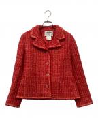 CHANELシャネル）の古着「ココマークボタンツイードジャケット」｜コーラルピンク