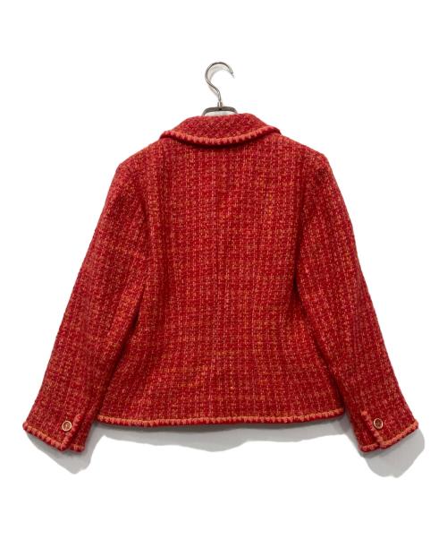 CHANEL（シャネル）CHANEL (シャネル) ココマークボタンツイードジャケット コーラルピンク サイズ:40の古着・服飾アイテム