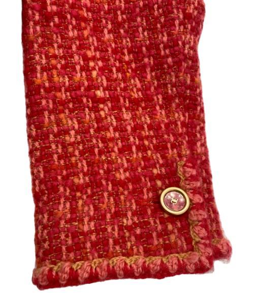 CHANEL（シャネル）CHANEL (シャネル) ココマークボタンツイードジャケット コーラルピンク サイズ:40の古着・服飾アイテム