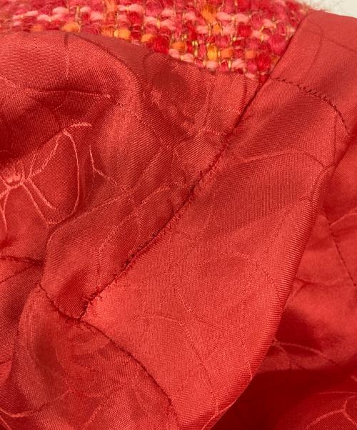 CHANEL（シャネル）CHANEL (シャネル) ココマークボタンツイードジャケット コーラルピンク サイズ:40の古着・服飾アイテム